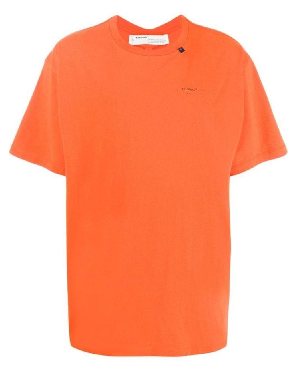 Off-White c/o Virgil Abloh Orange Cotton T-shirt for Men - Lyst