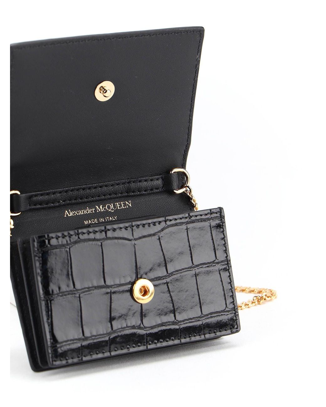 Alexander McQueen Leather Wallet in Black - Save 46% | Lyst