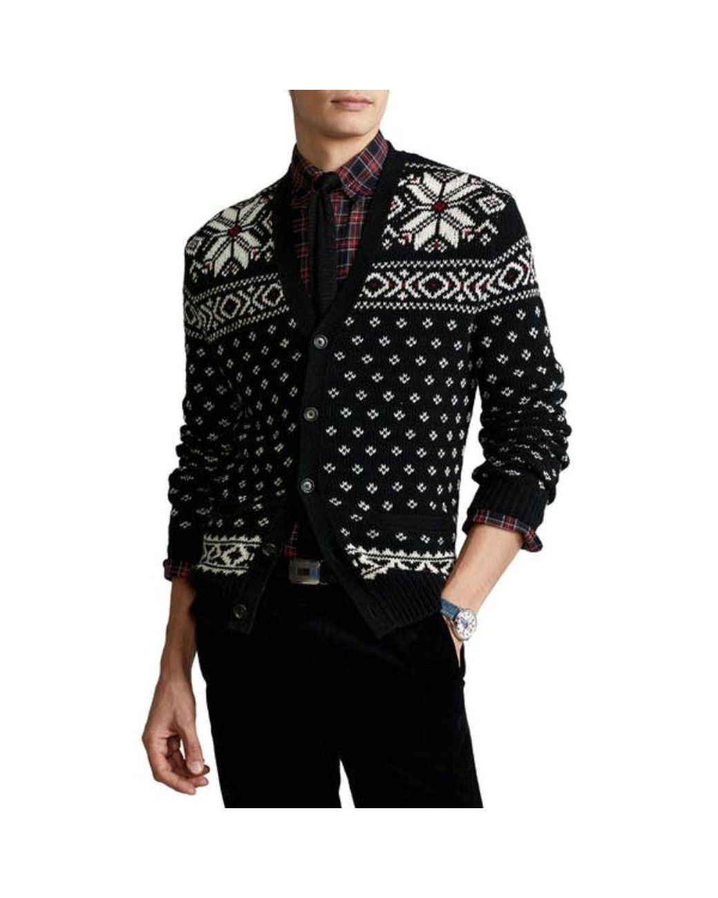 ralph lauren black cardigan