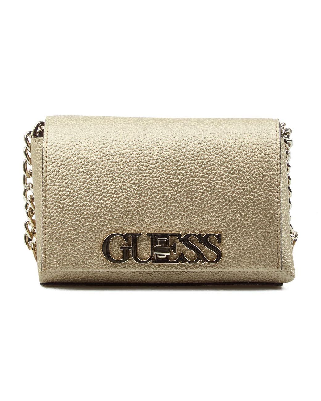 Guess Hwmg7301780 Leather Shoulder Bag in Gold (Metallic) - Lyst