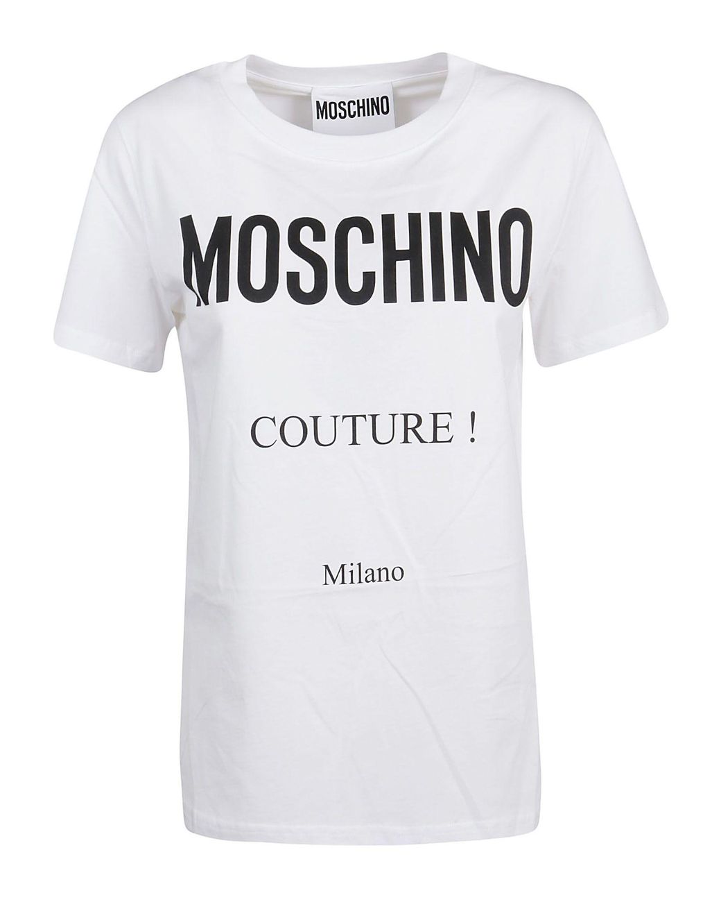 Moschino Cotton T-shirt in White - Lyst