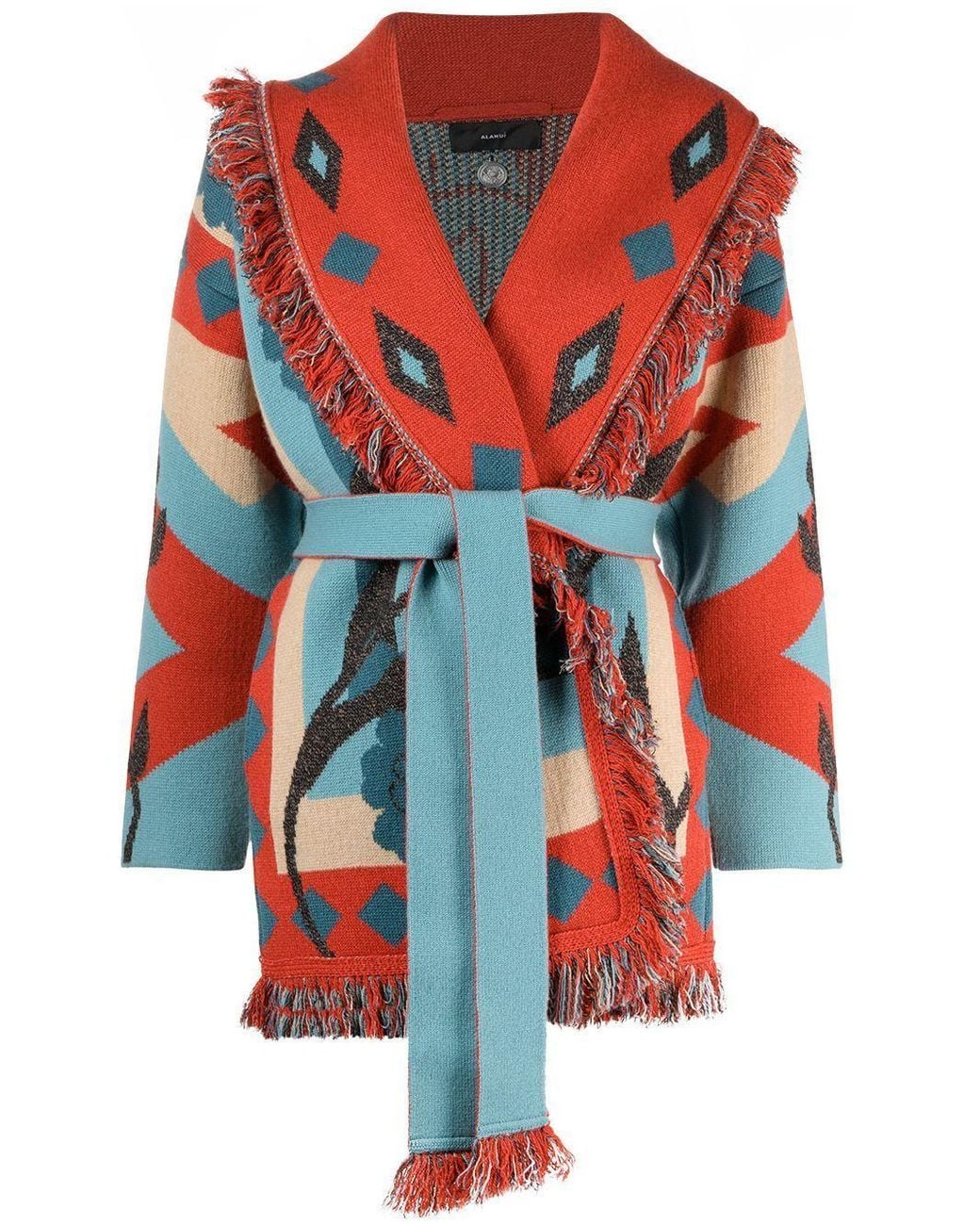 Alanui Cashmere Cardigan in Red - Lyst