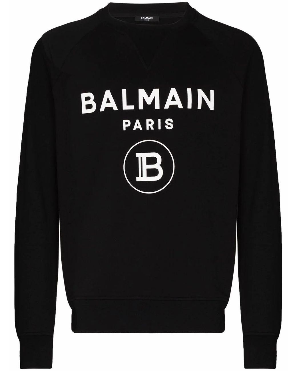 Balmain Cotton Sweatshirt in Black for Men - Lyst