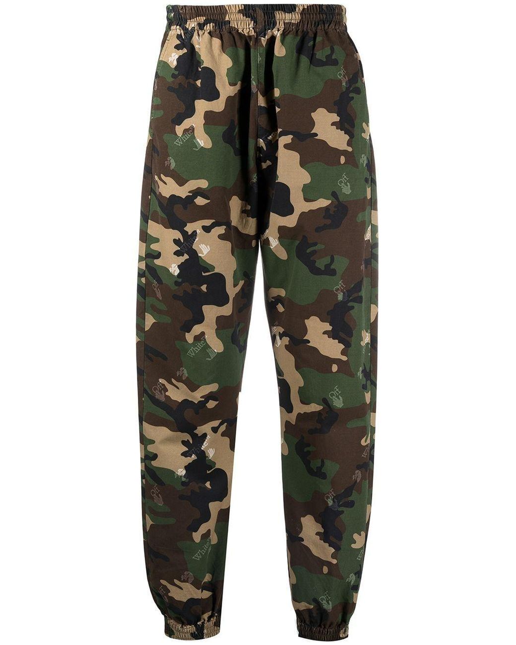 Off-White c/o Virgil Abloh Cotton JOGGERS in Green for Men - Lyst