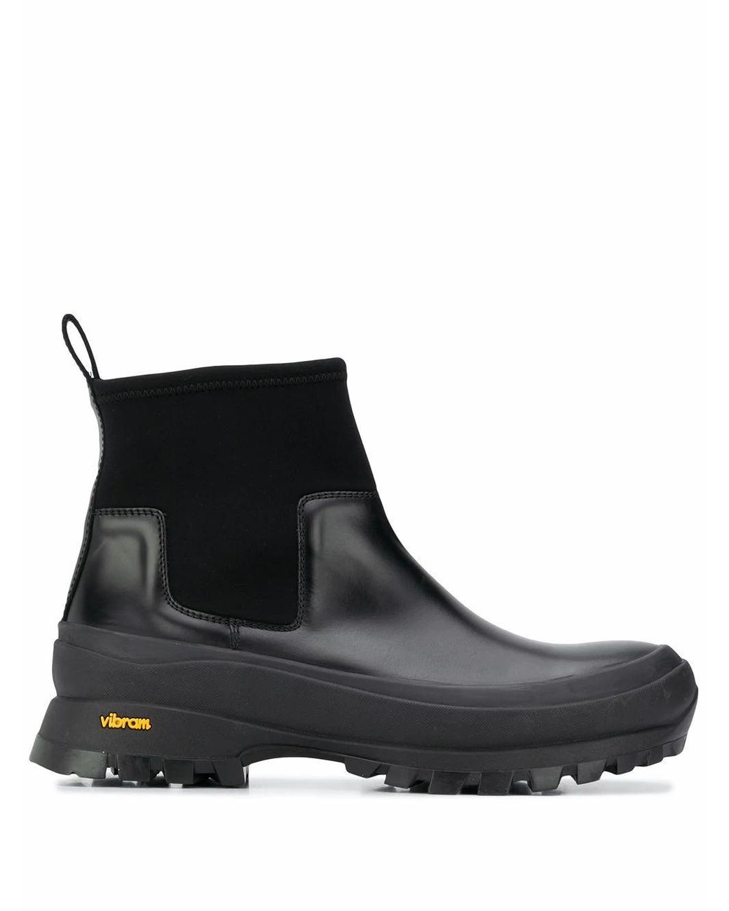 Jil Sander Leather Ankle Boots in Black for Men - Lyst