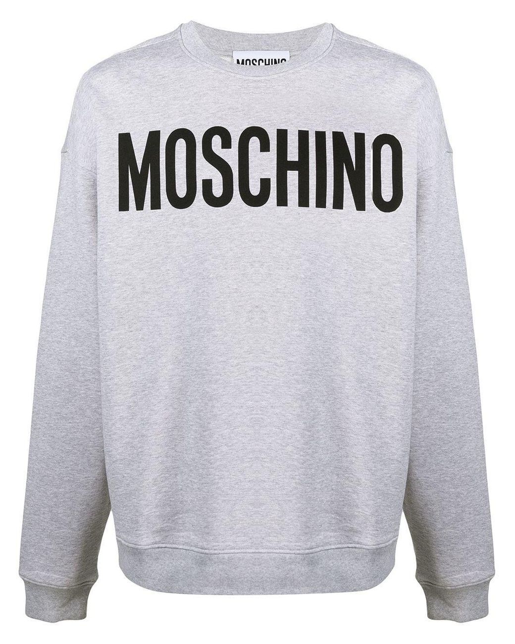 Moschino Cotton Sweatshirt in Grey (Gray) for Men - Lyst