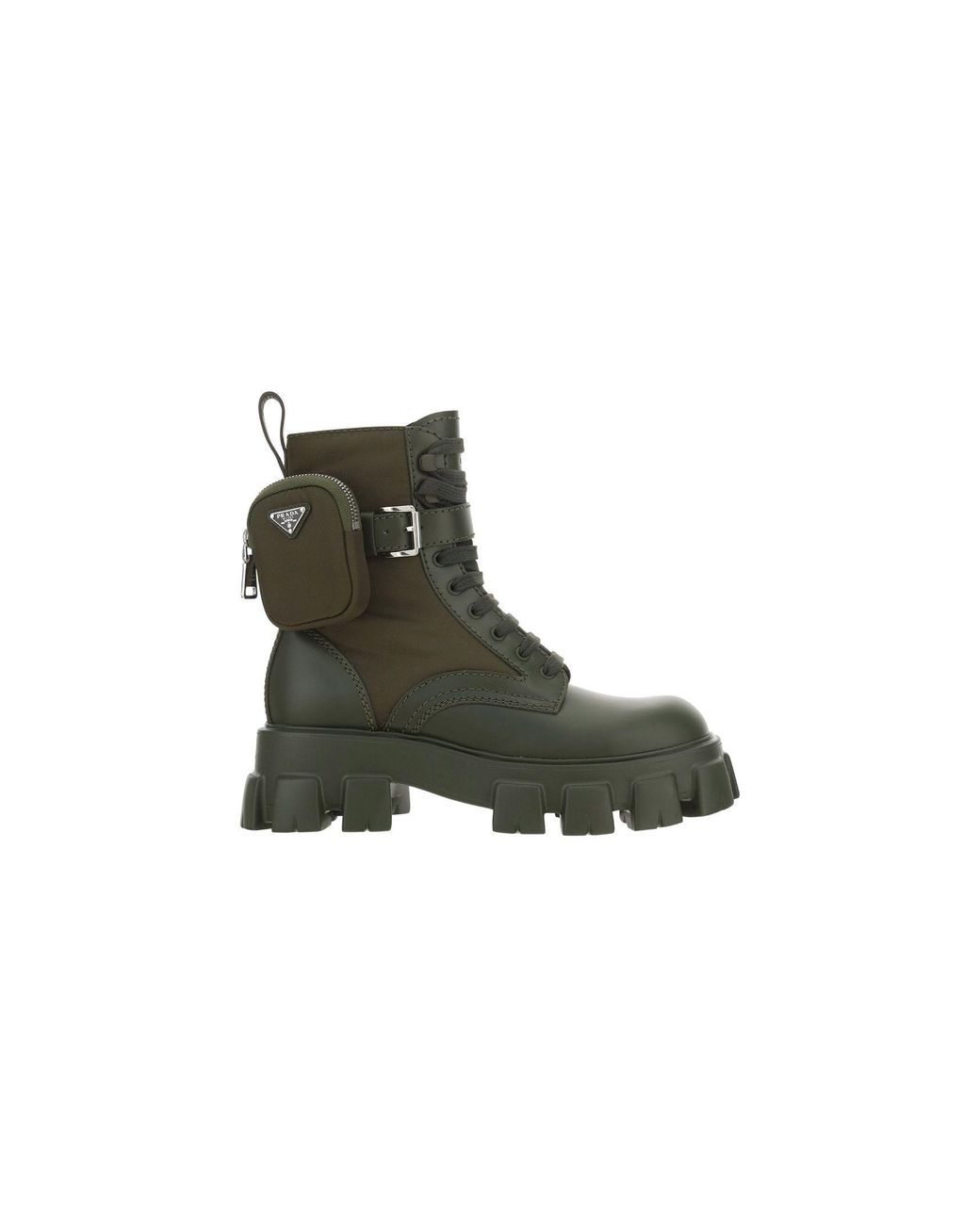 Prada Leather Monolith Boots for Men | Lyst Australia