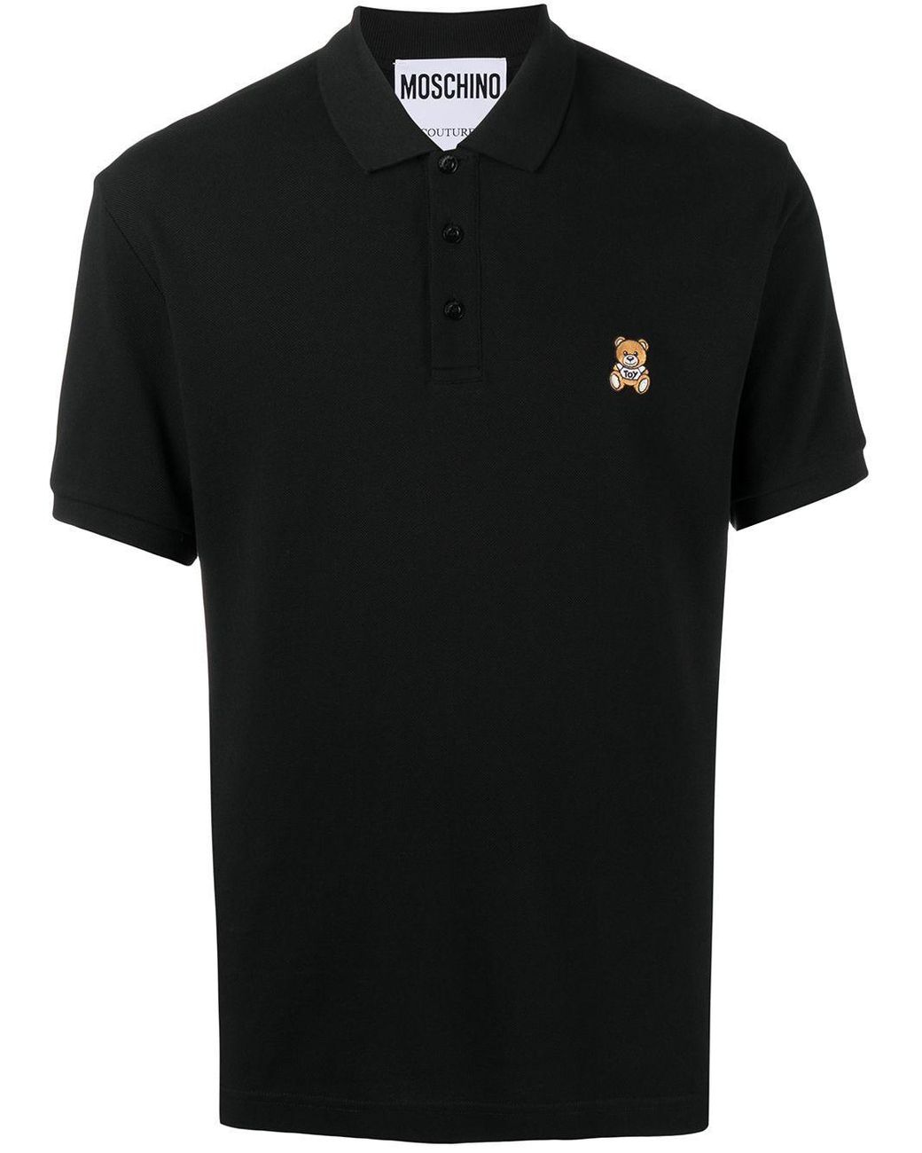 Moschino Cotton Polo Shirt in Black for Men - Lyst