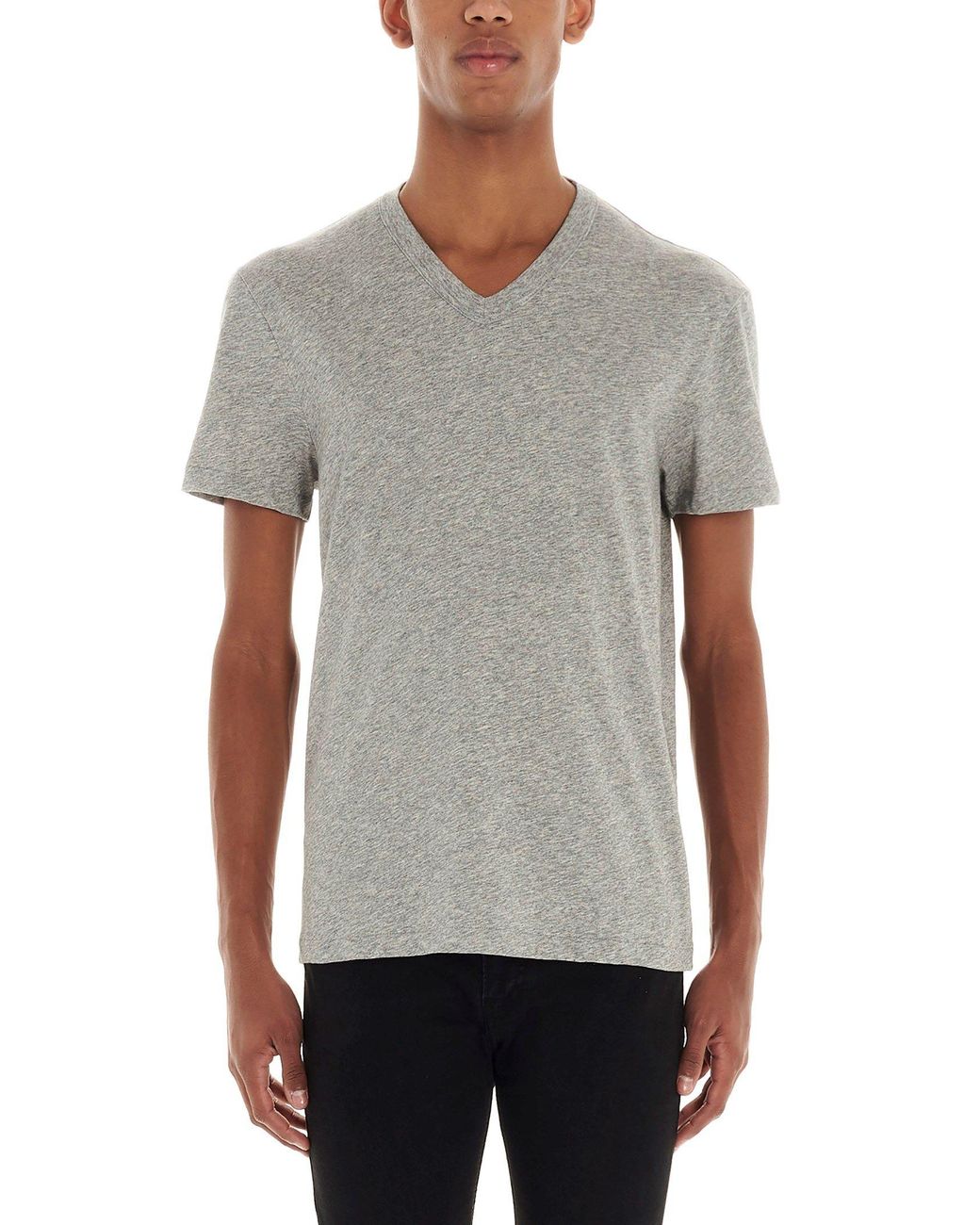 Tom Ford Cotton T-shirt in Grey (Gray) for Men - Lyst