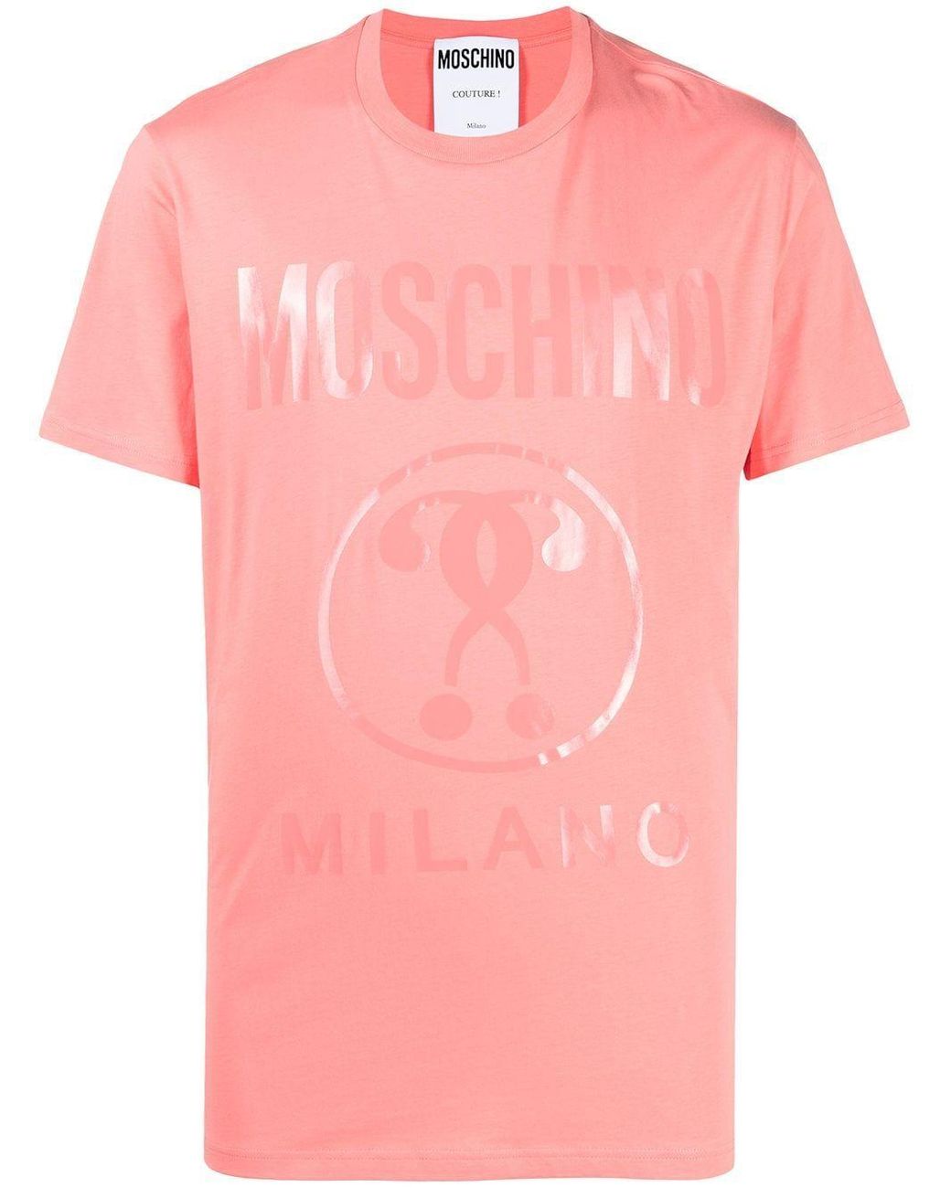 Moschino Cotton T-shirt in Pink for Men - Lyst