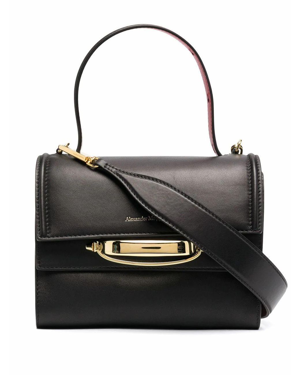 Alexander McQueen Leather Handbag in Black - Lyst