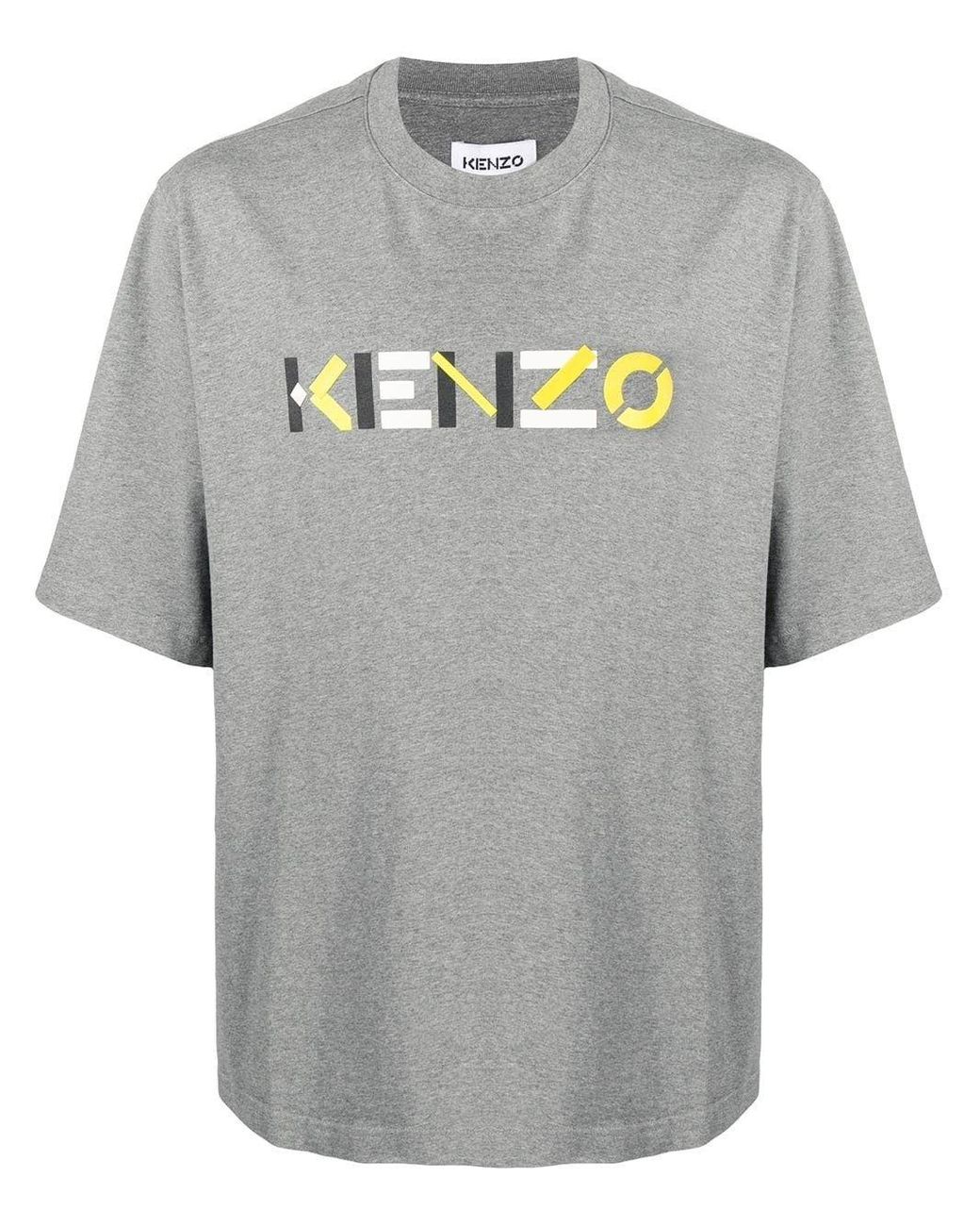 KENZO Cotton T-shirt in Grey (Gray) for Men - Lyst