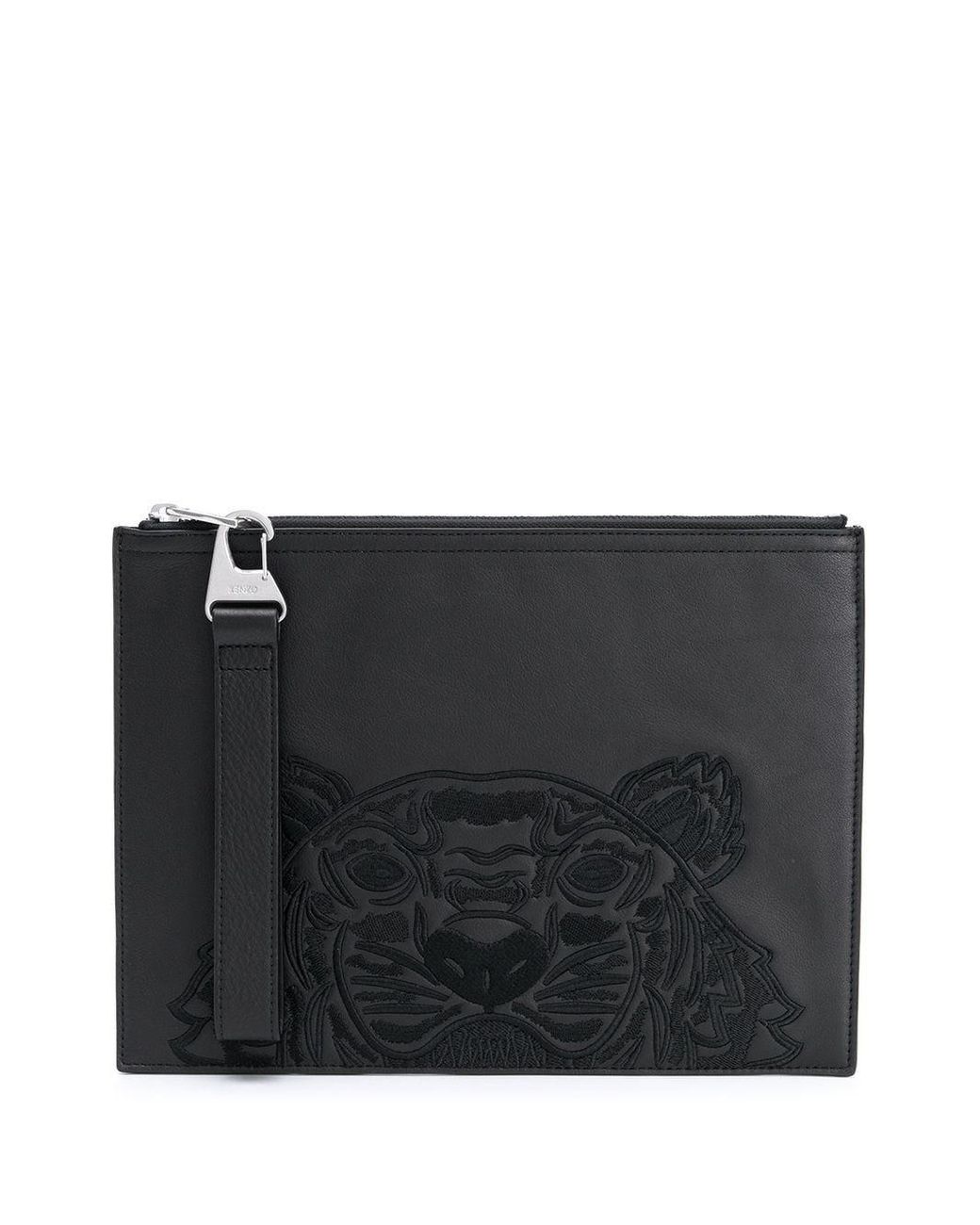 KENZO Leather Pouch in Black for Men Lyst