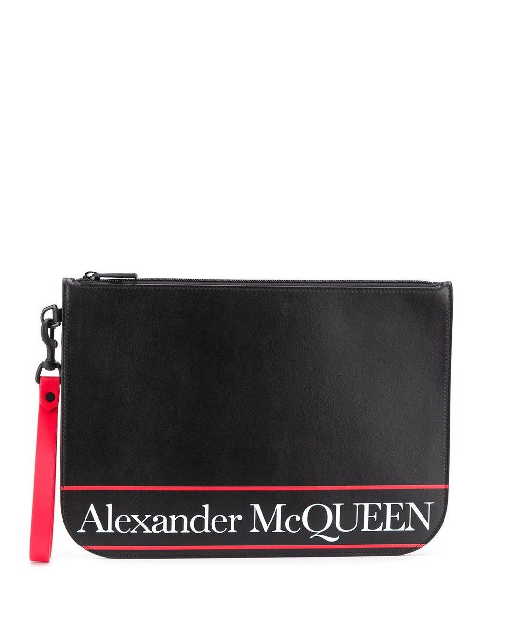 Alexander McQueen Leather Pouch in Black for Men - Lyst