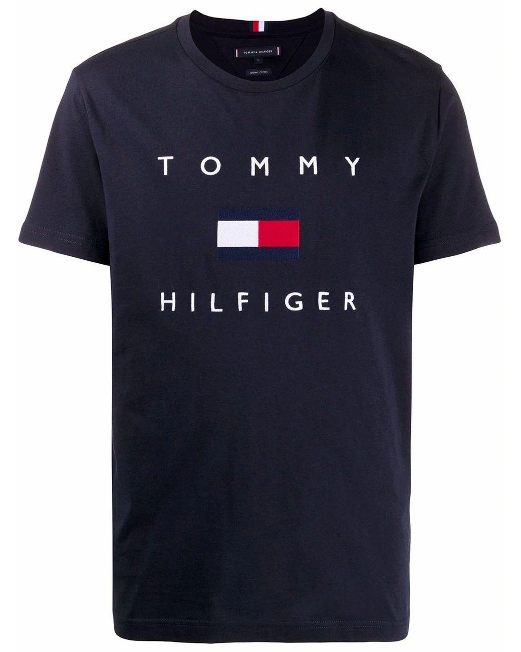 Tommy Hilfiger Cotton T-shirt in Blue for Men - Lyst