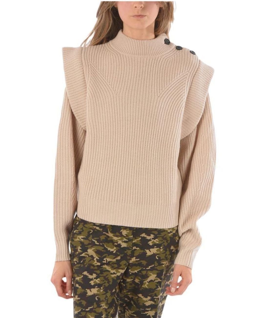 Isabel Marant Andere materialien sweater in Natur Damen Bekleidung Pullover und Strickwaren Rollkragenpullover 