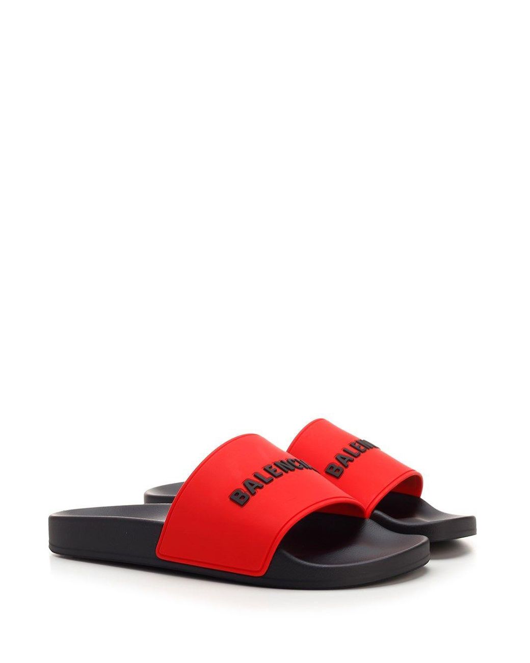 red balenciaga sandals