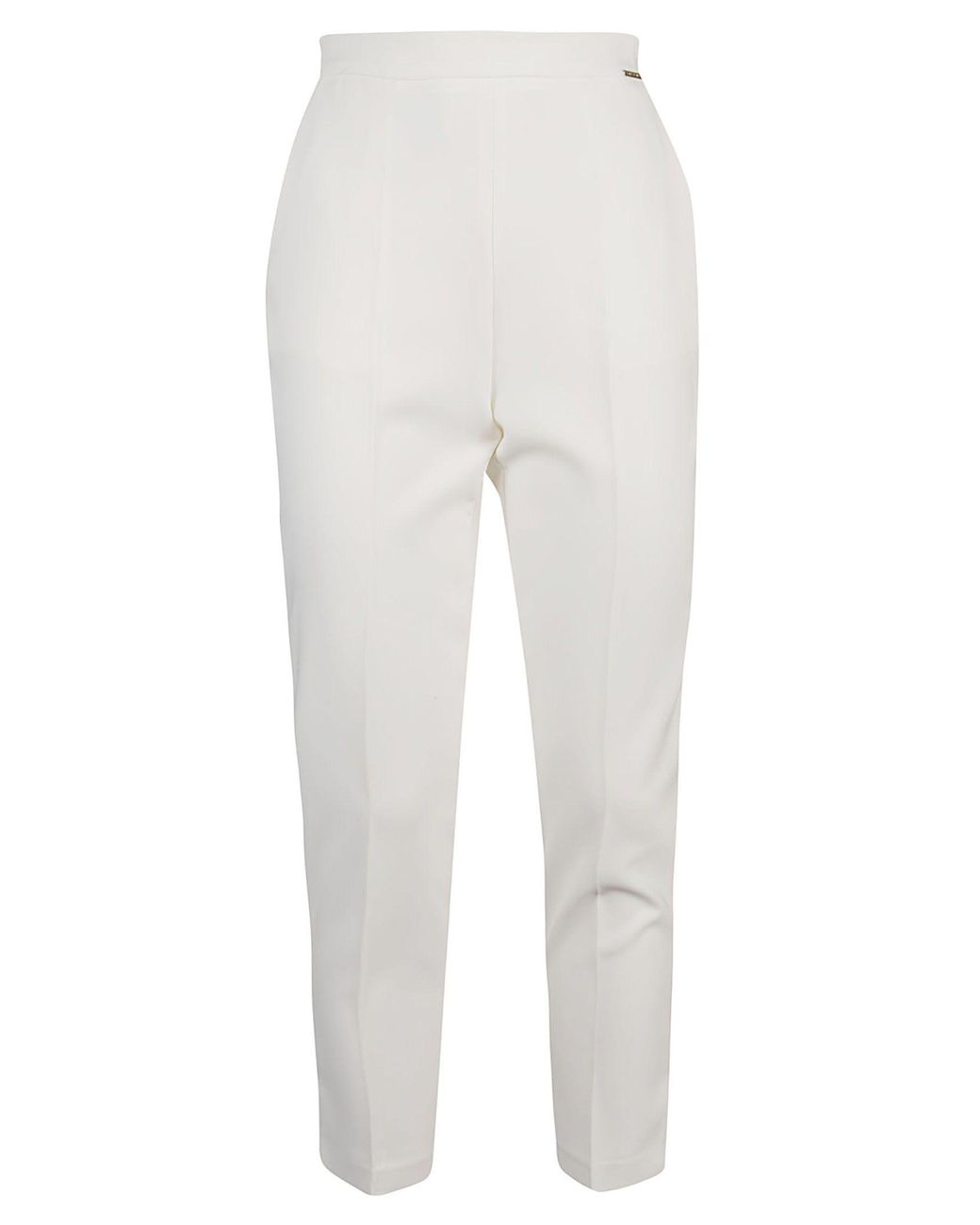 Elisabetta Franchi Synthetic Polyester Pants in White - Lyst