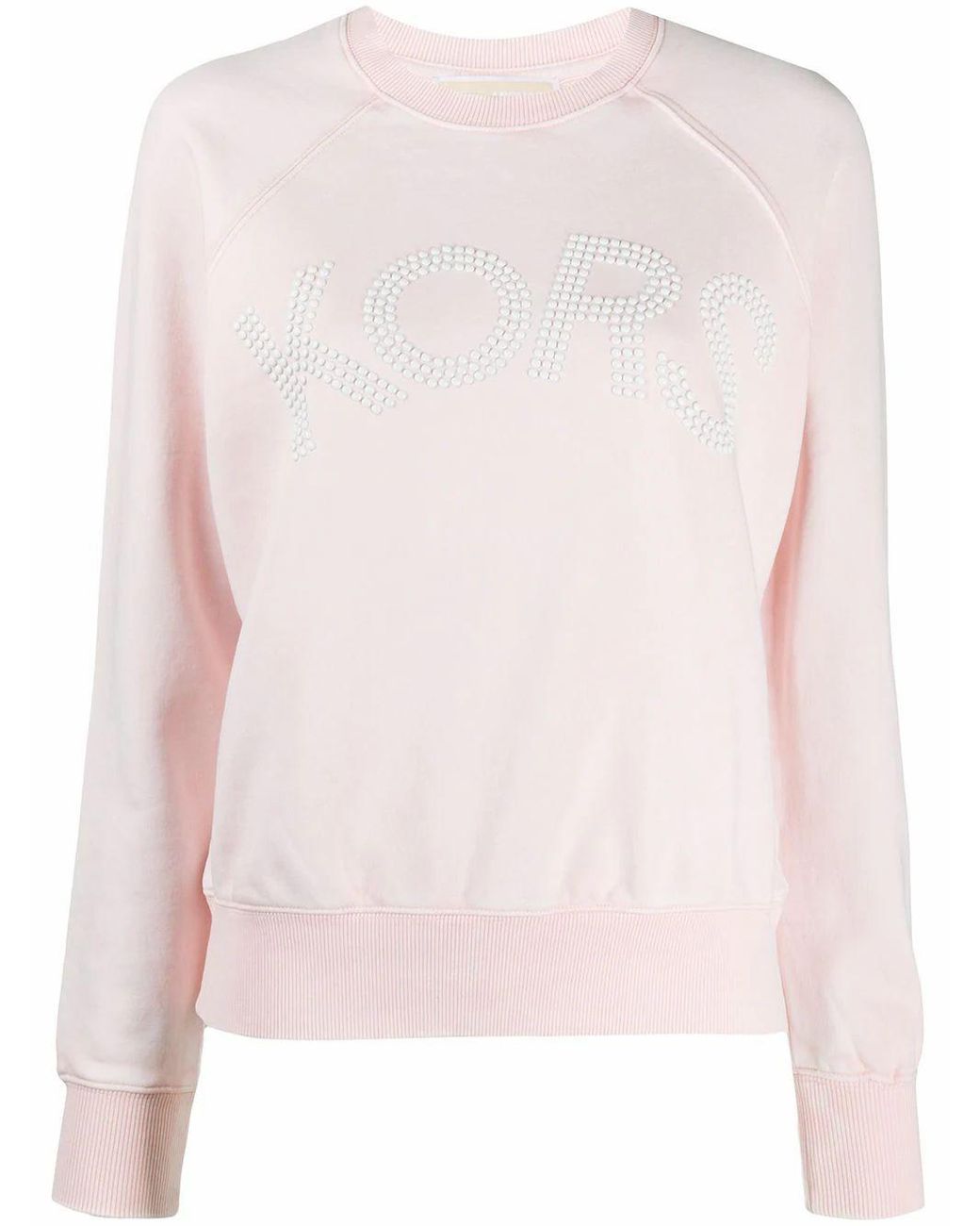Michael Kors Cotton Sweatshirt in Pink - Lyst