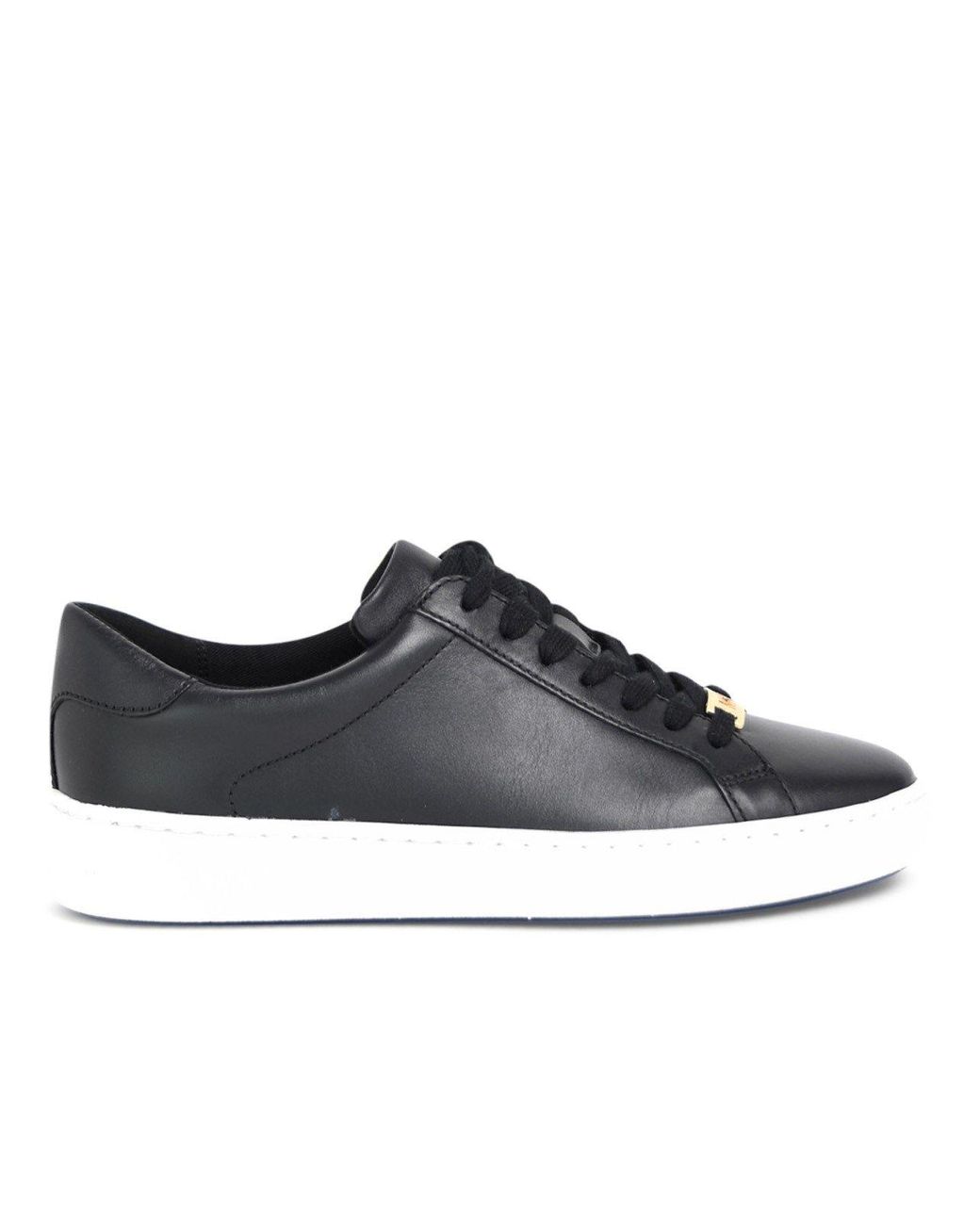 Michael Kors Leather Sneakers in Black - Lyst