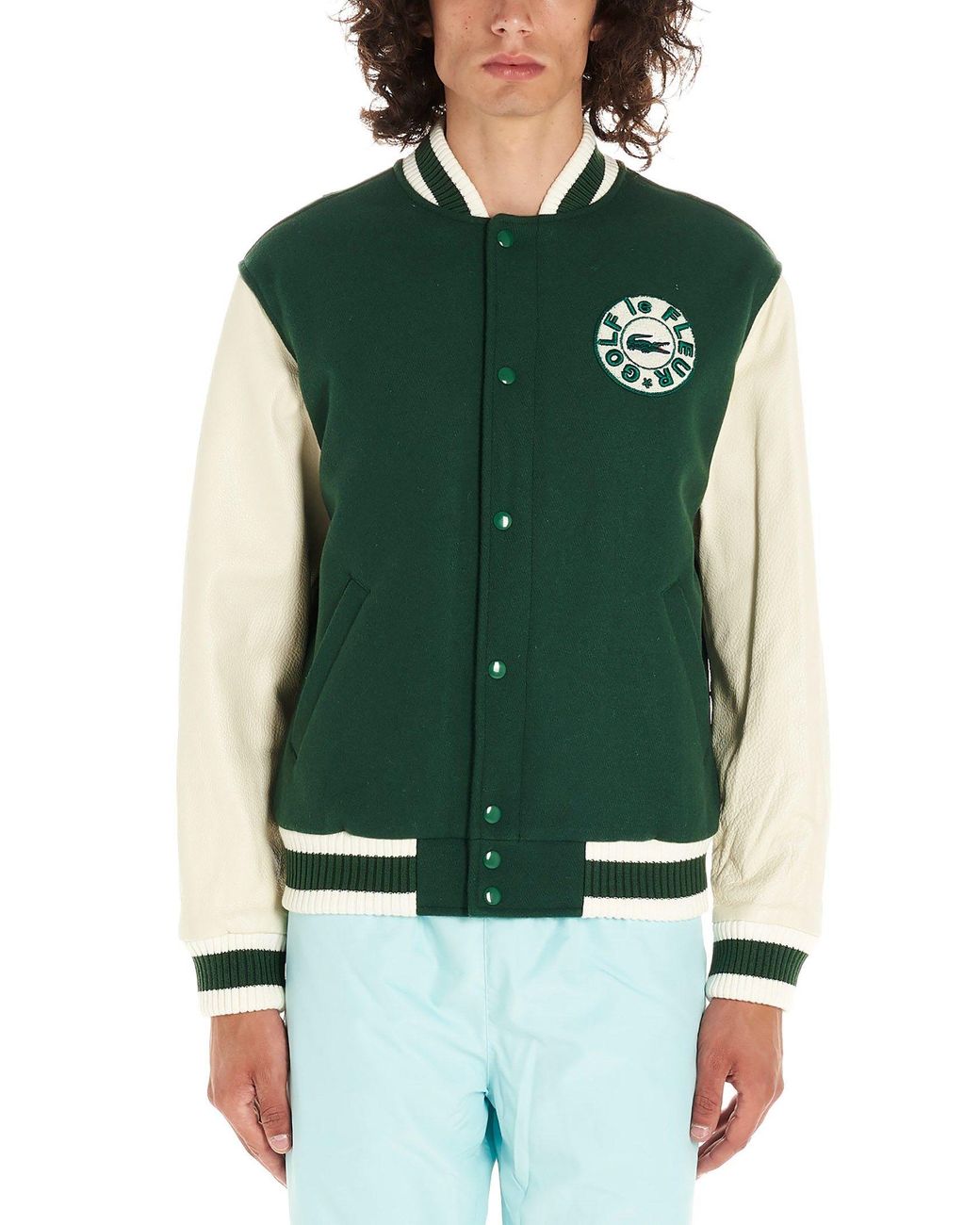 Lacoste X Golf Le Fleur Teddy Jacket in Green for Men | Lyst Canada