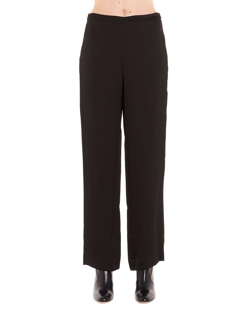 Theory Synthetic Black Viscose Pants - Lyst