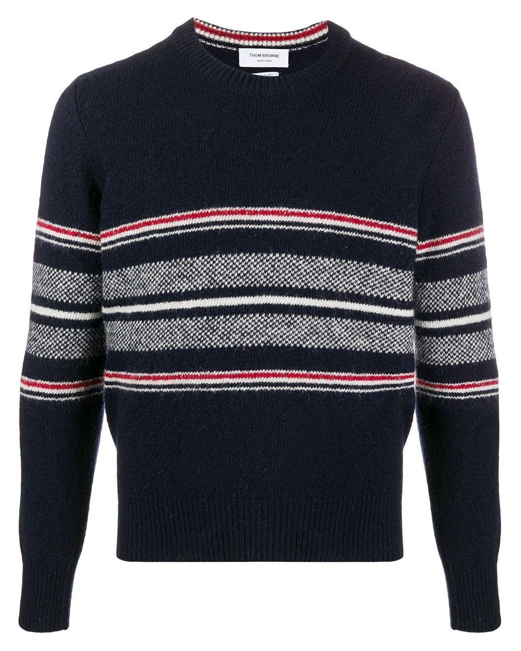 Thom Browne Wool Sweater in Blue for Men - Lyst