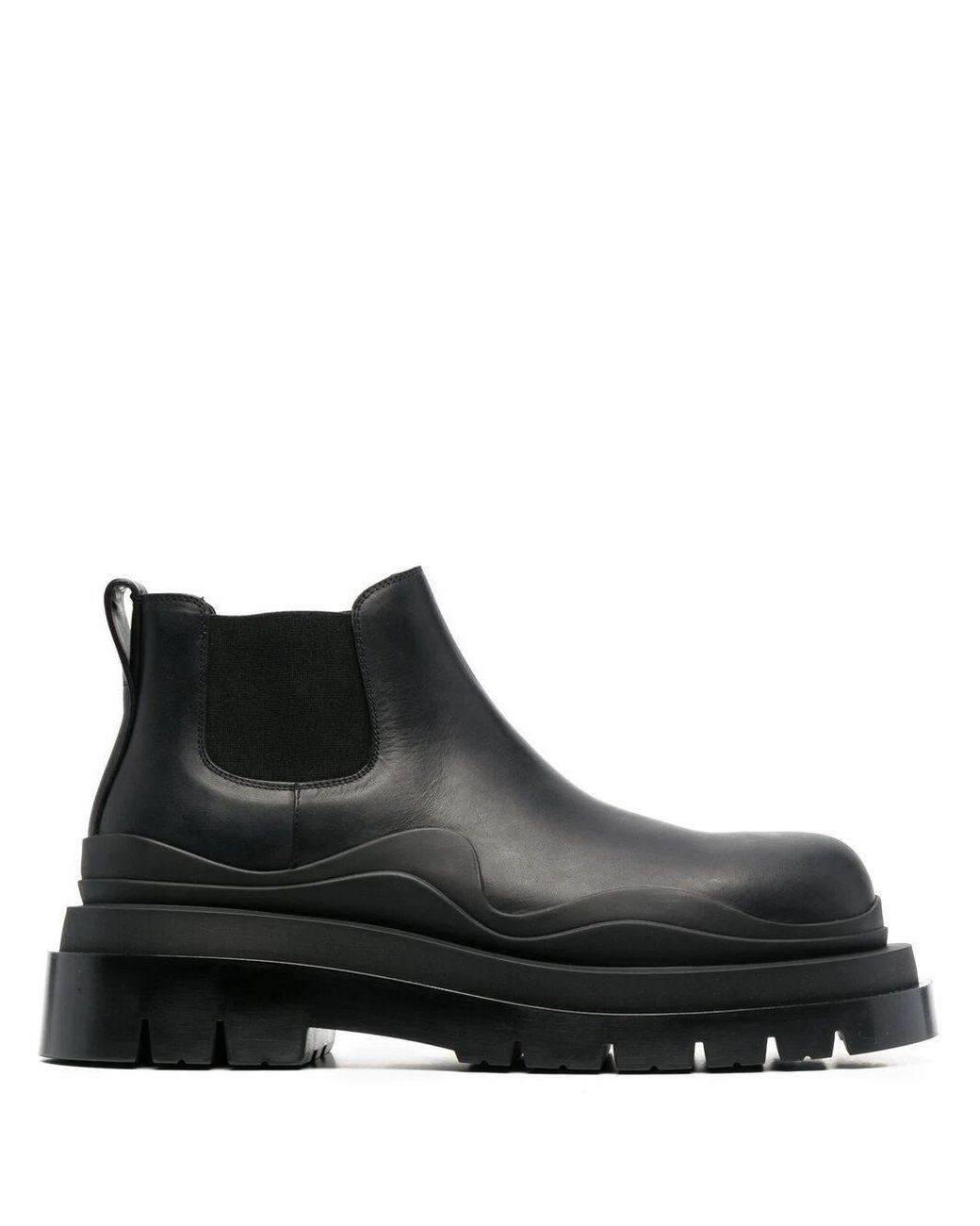 Bottega Veneta Leather Ankle Boots in Black for Men - Lyst