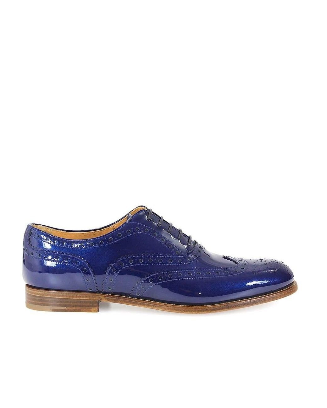 Church's Blue Leather Lace-up Shoes - Lyst
