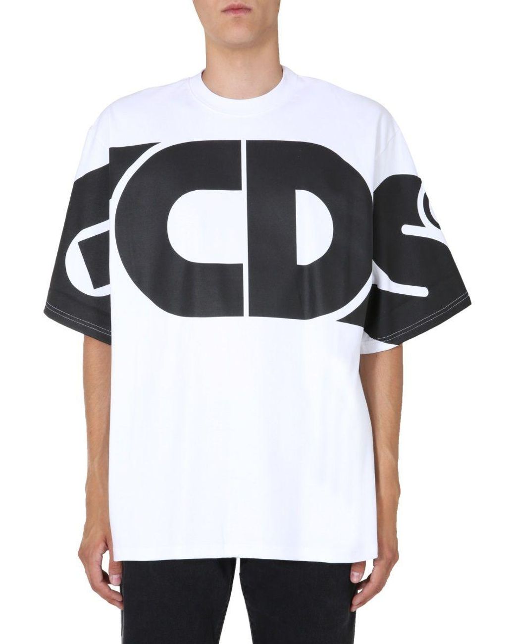 Gcds Cotton T-shirt in White for Men - Lyst