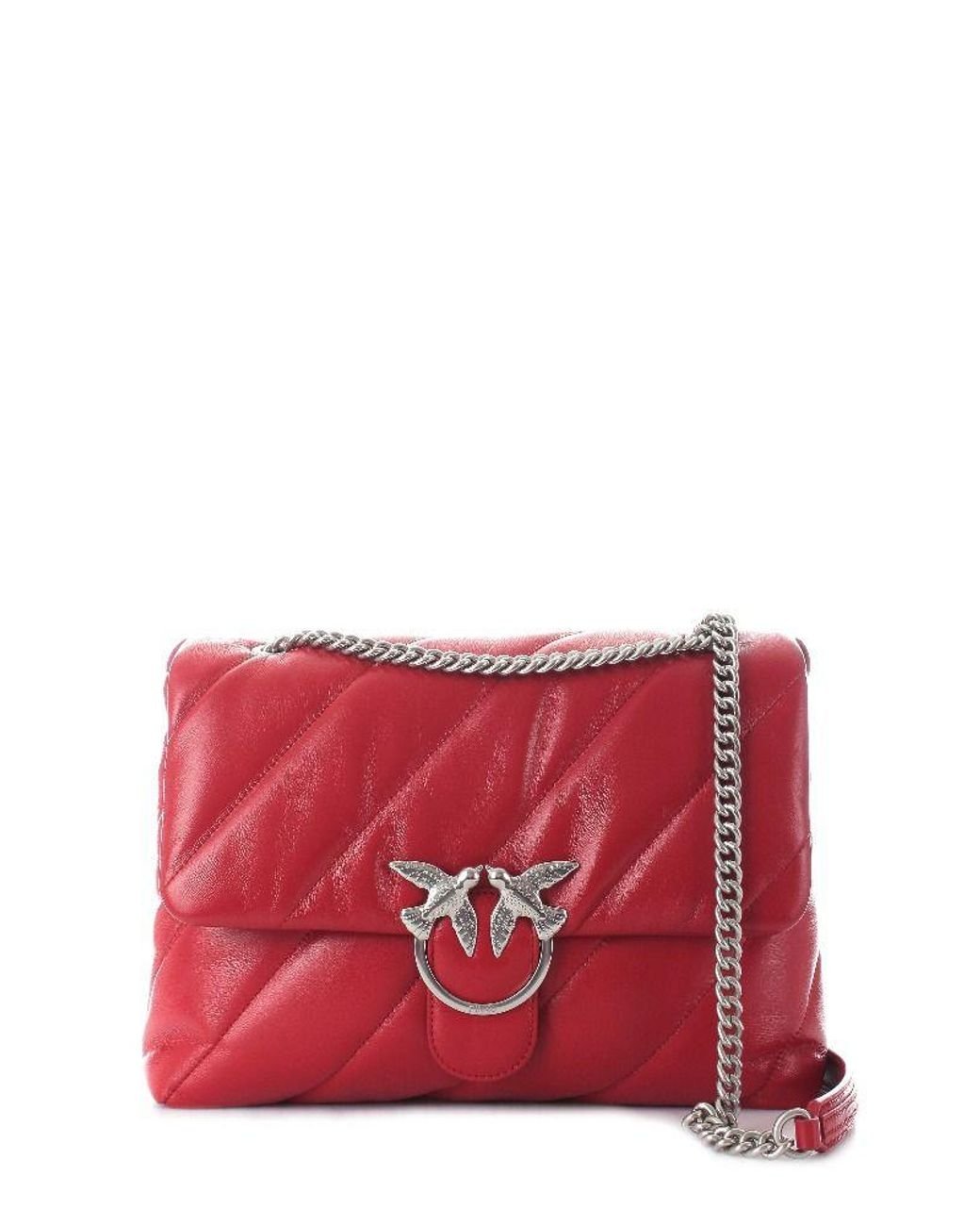 Pinko Leather Shoulder Bag in Red Lyst