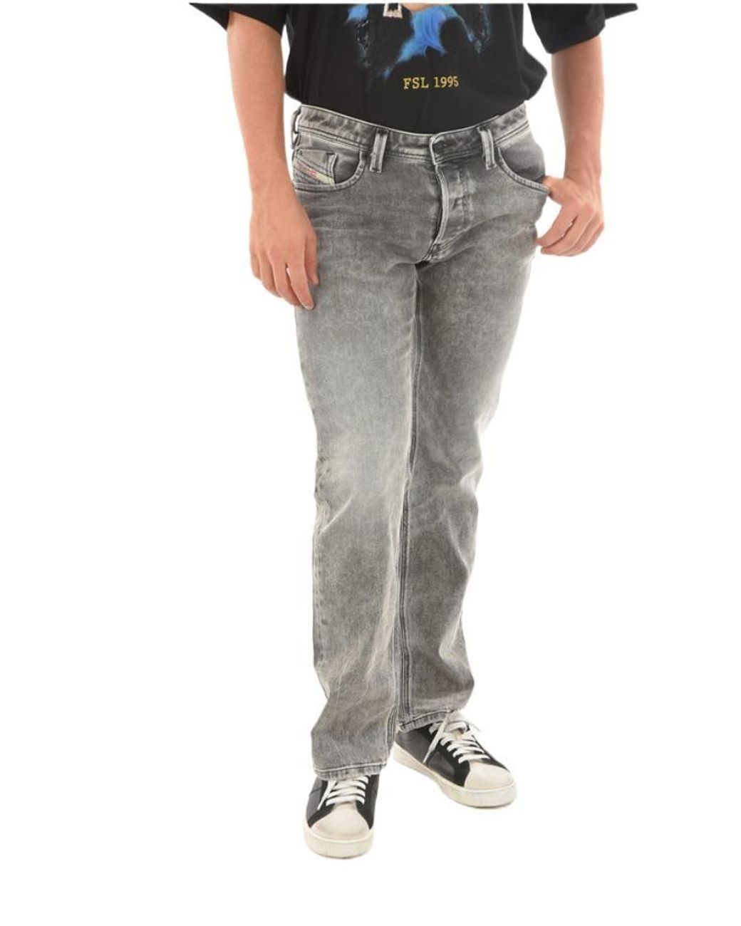DIESEL Denim Andere materialien jeans in Grau für Herren Herren Bekleidung Jeans 