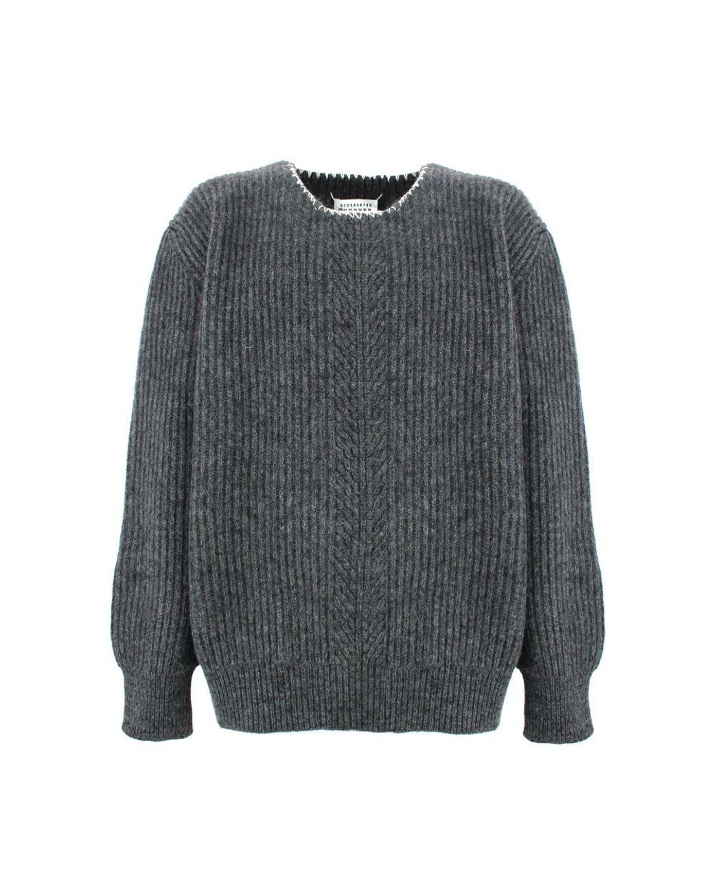Maison Margiela Wool Sweater in Grey (Gray) for Men - Lyst