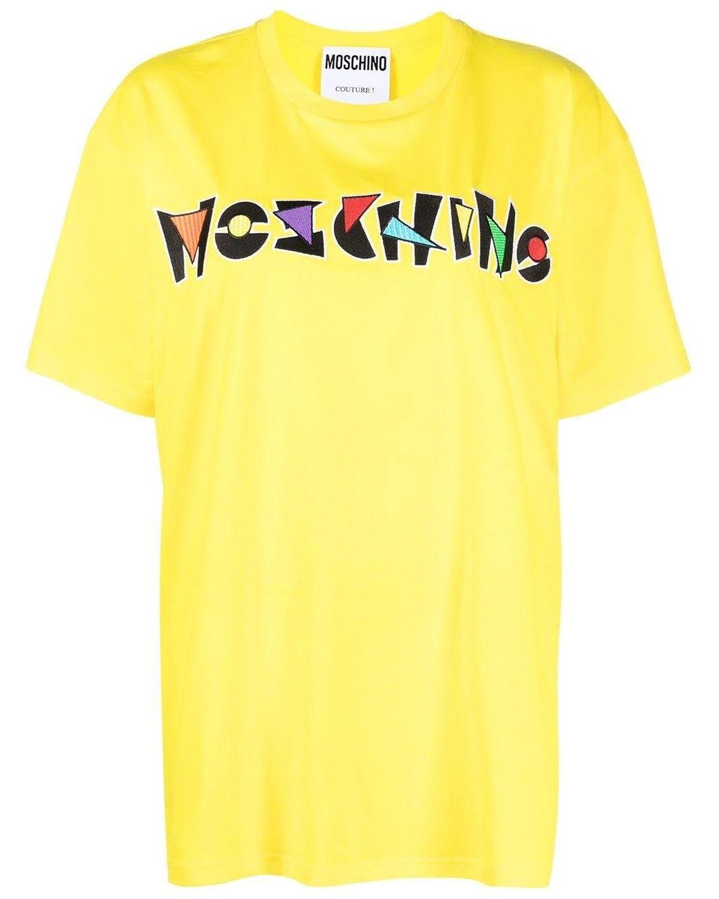 Moschino Cotton Tshirt in Yellow Lyst