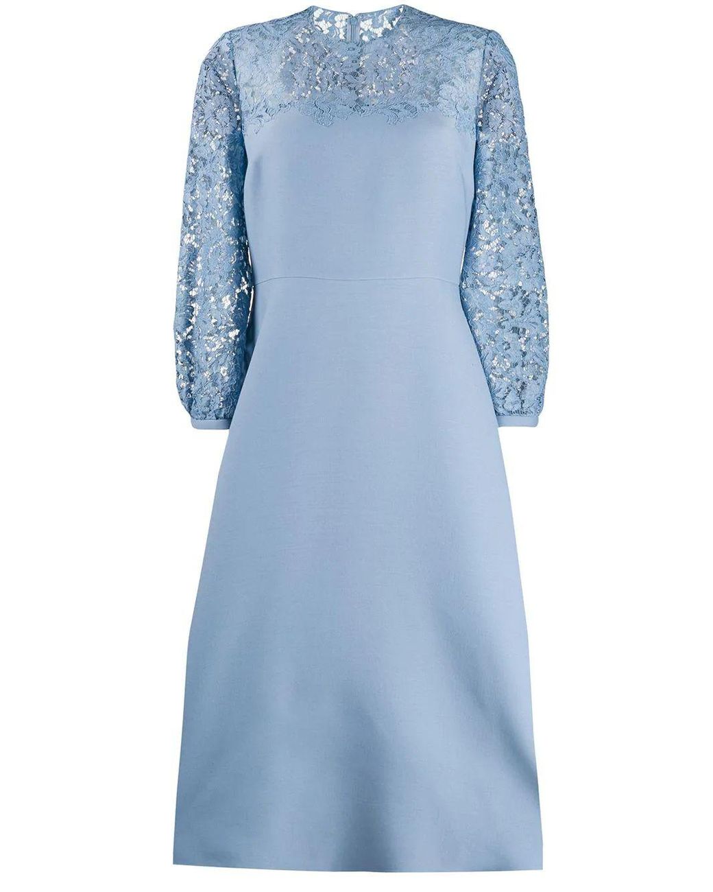 Valentino Wool Lace Panel Dress in 