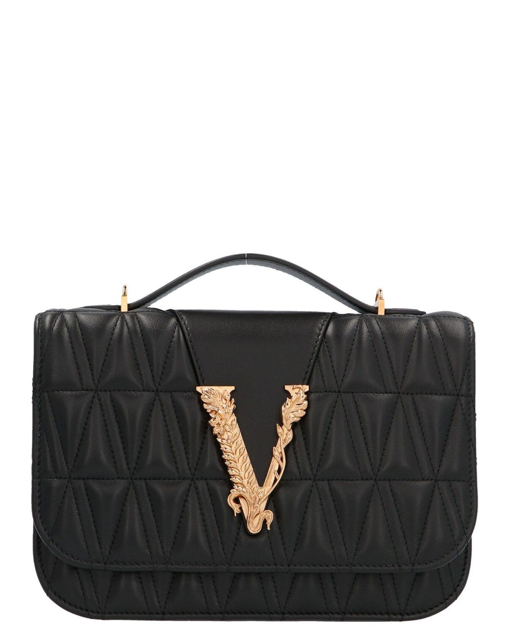 Versace Leather Shoulder Bag in Black Lyst