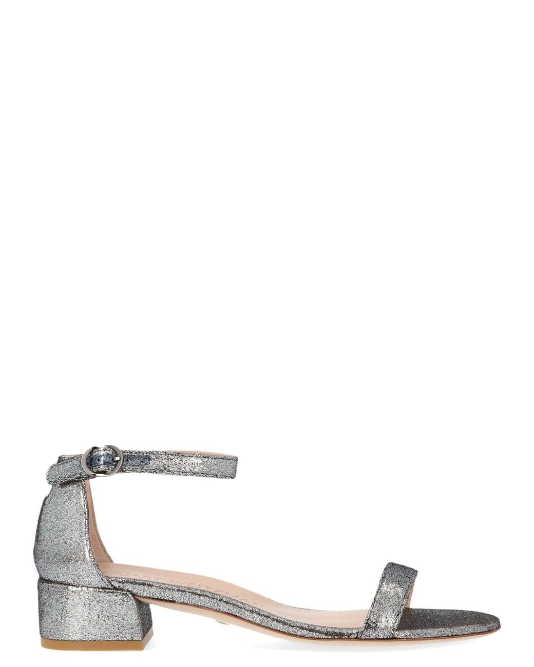 stuart weitzman silver sandals