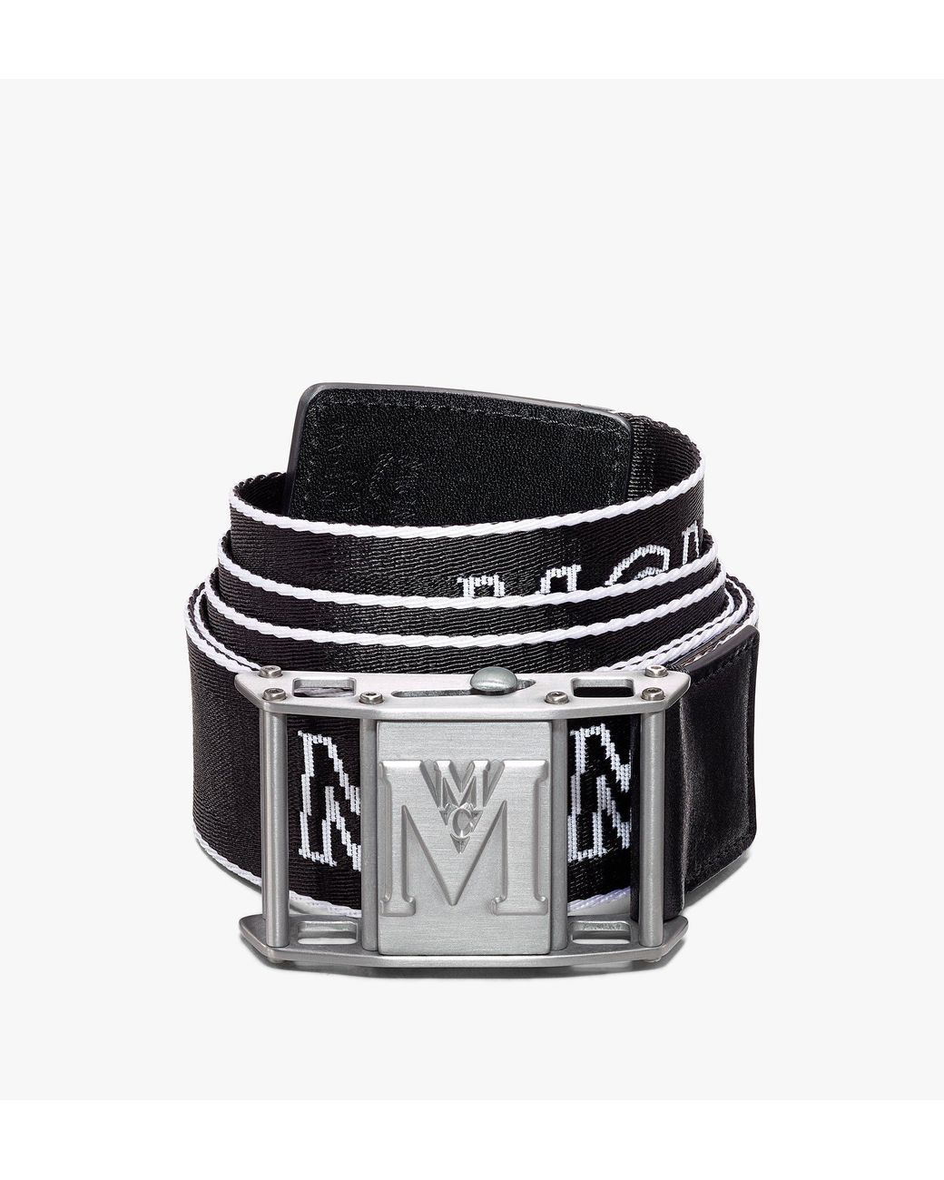 silver mcm belt