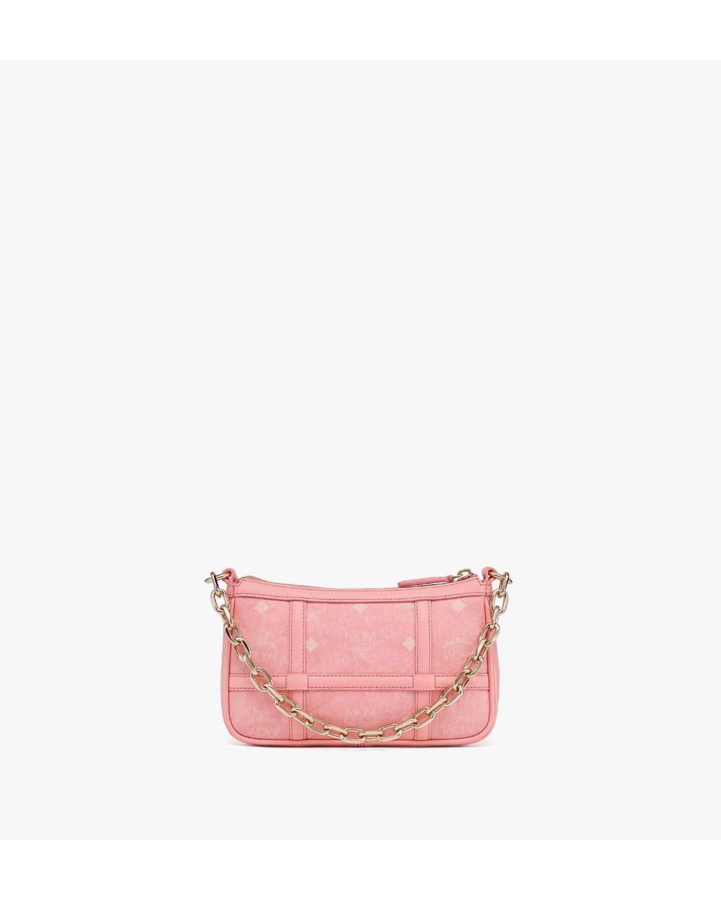 Mini Aren Top-Zip Shopper in Visetos Leather Mix Pink