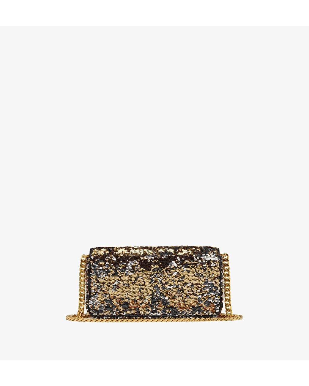 MCM Metallic Himmel Sequin Shoulder Bag
