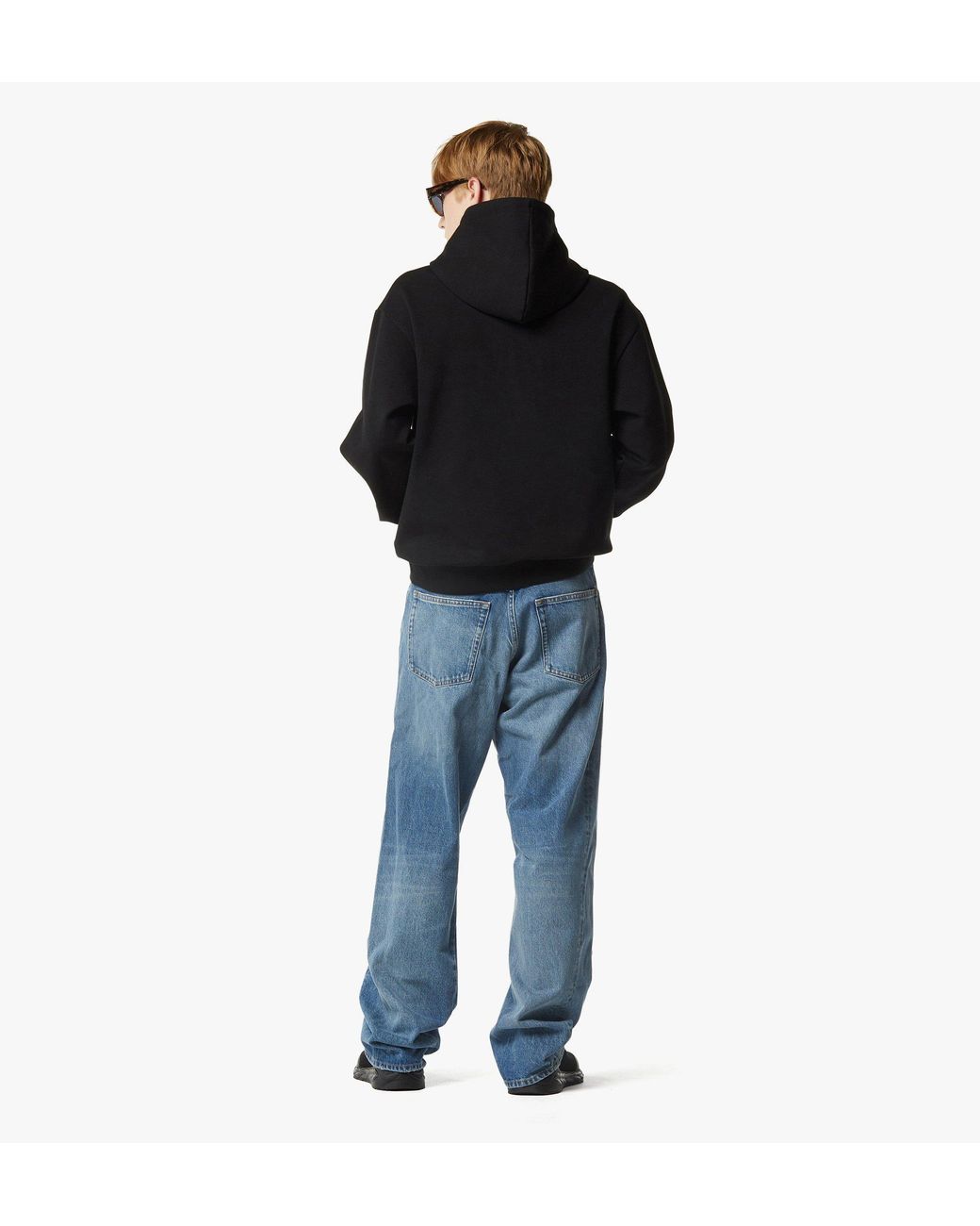 MCM Blue Essential Logo Patch Ponte Hoodie for men