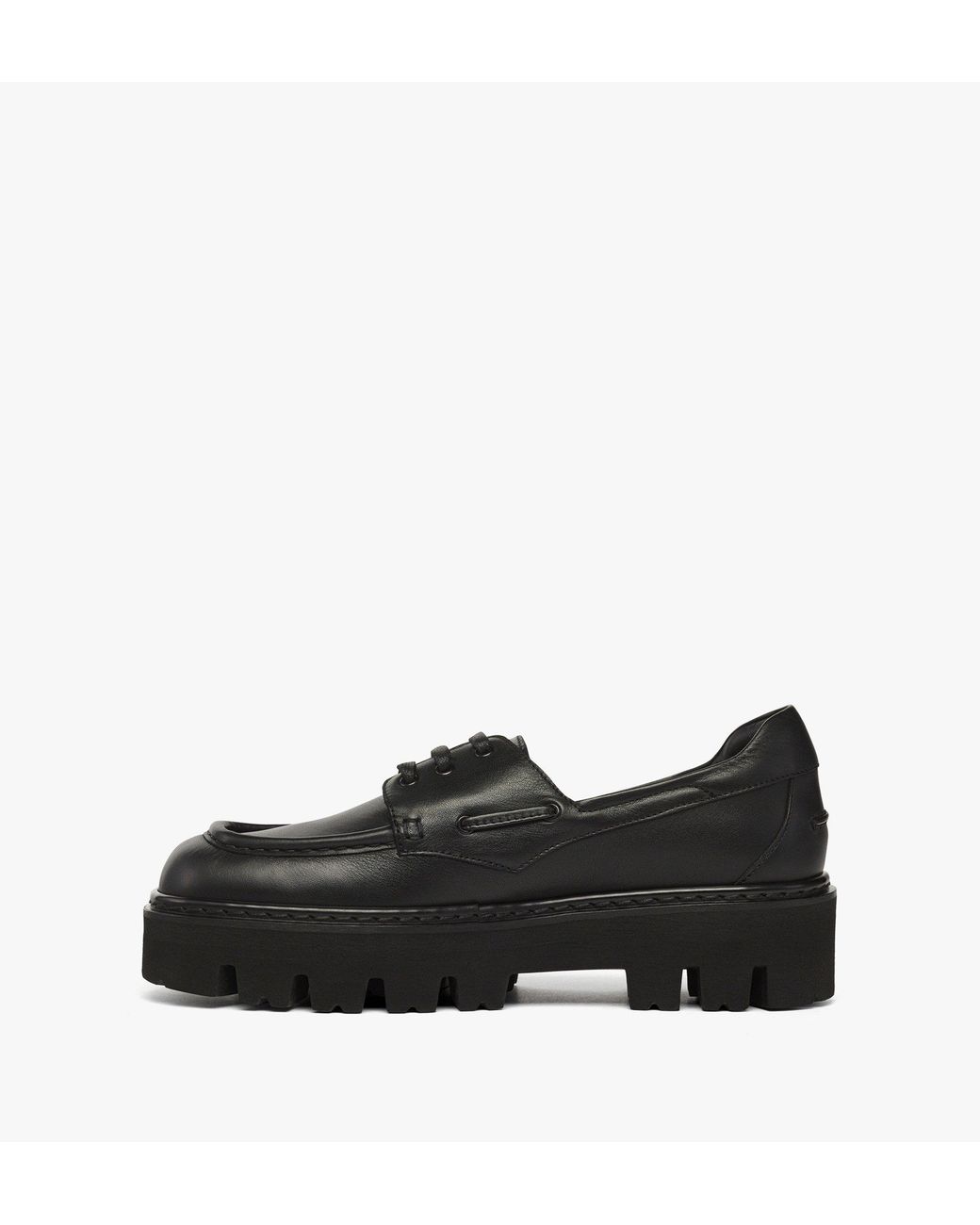 MCM Black Platform Loafers