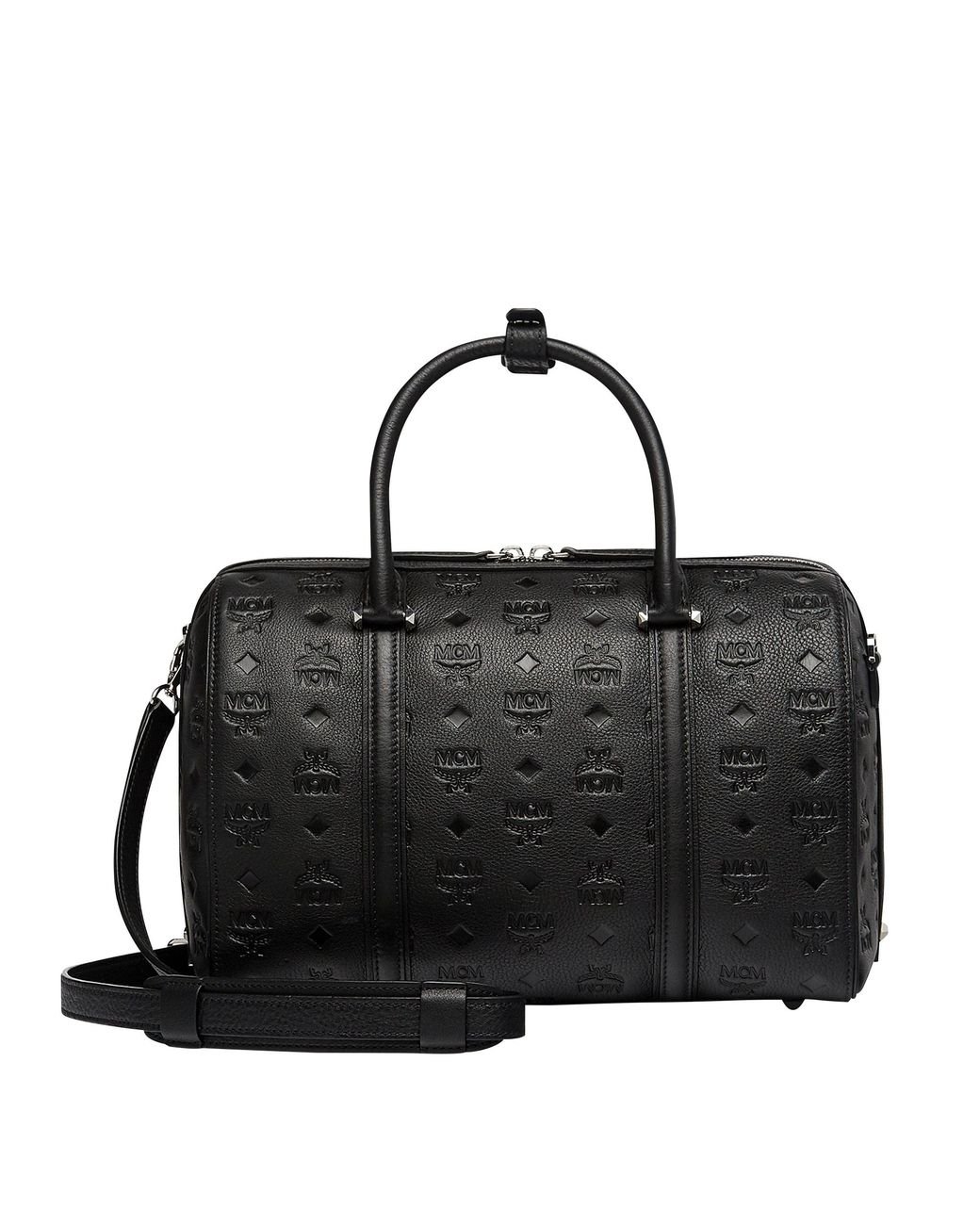 MCM Boston Black Leather Doctor's Bag 872466