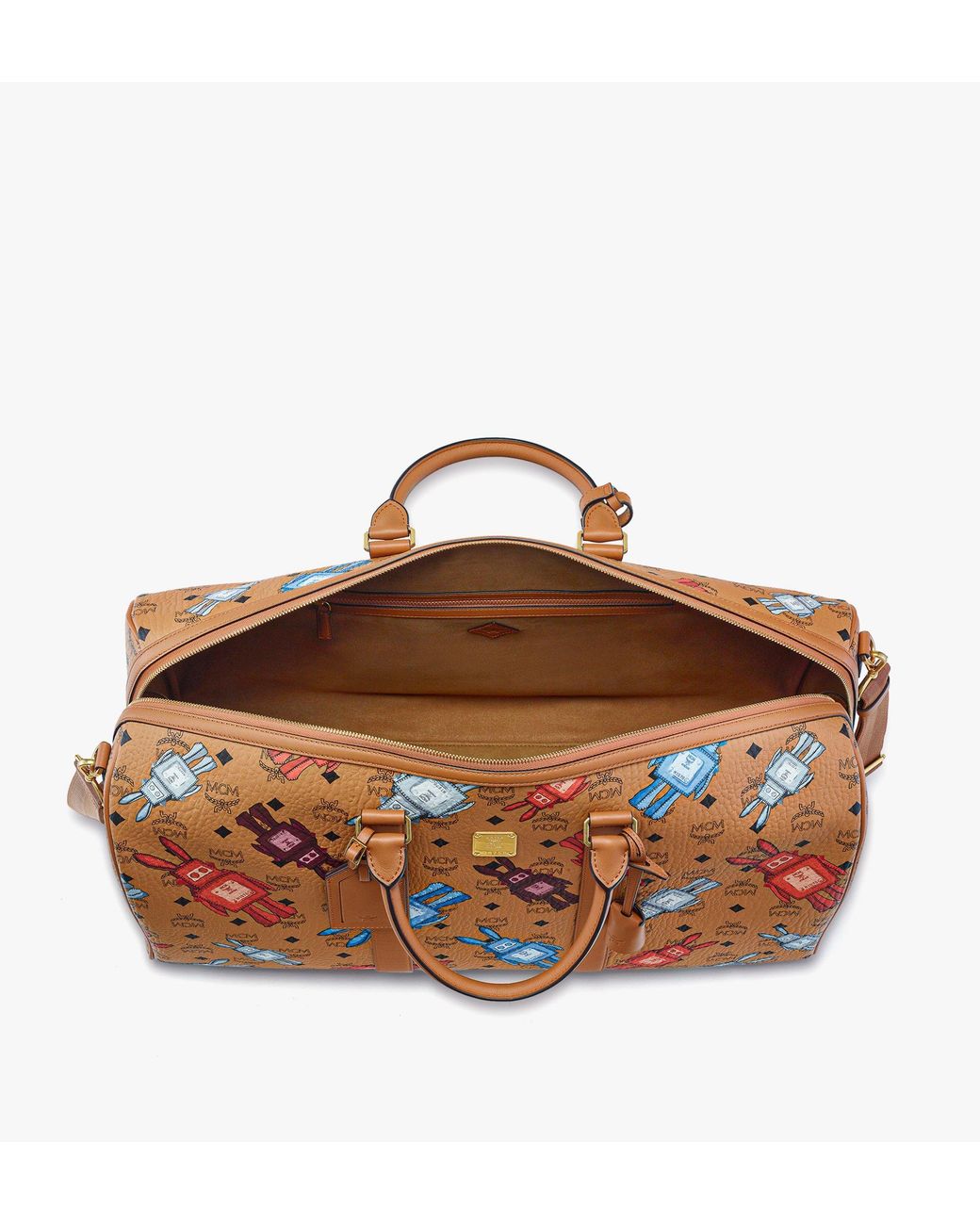 MCM Brown Ottomar Weekender Bag In Rabot Visetos for men