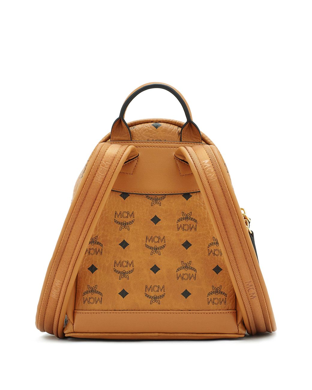 [MCM]★韓国人気★Visetos Leather Mix Diamond Backpack Medium Diamond Backpack in Visetos Leather Mix Cognac | MCM ®US