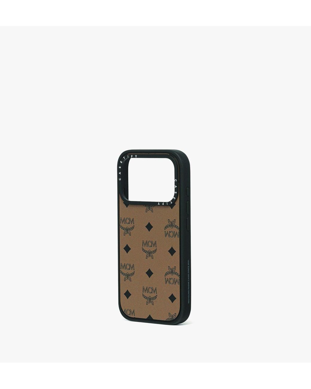 MCM White Iphone 17 Pro X Casetify Monogram Impact Iphone Case for men
