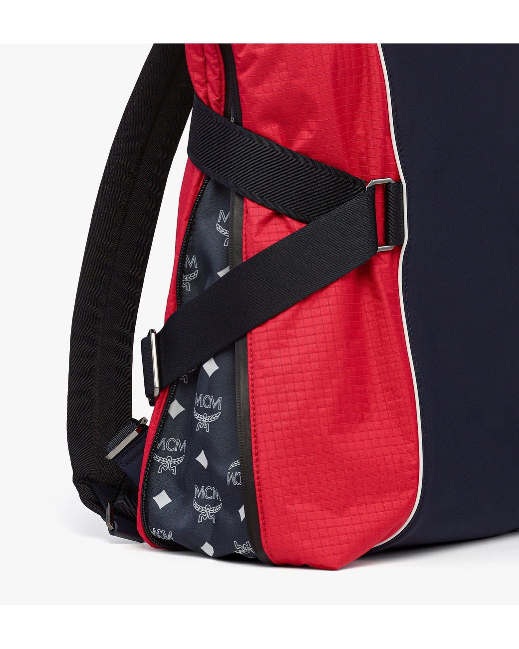 MCM Red Aren Nova Backpack In Nylon for men