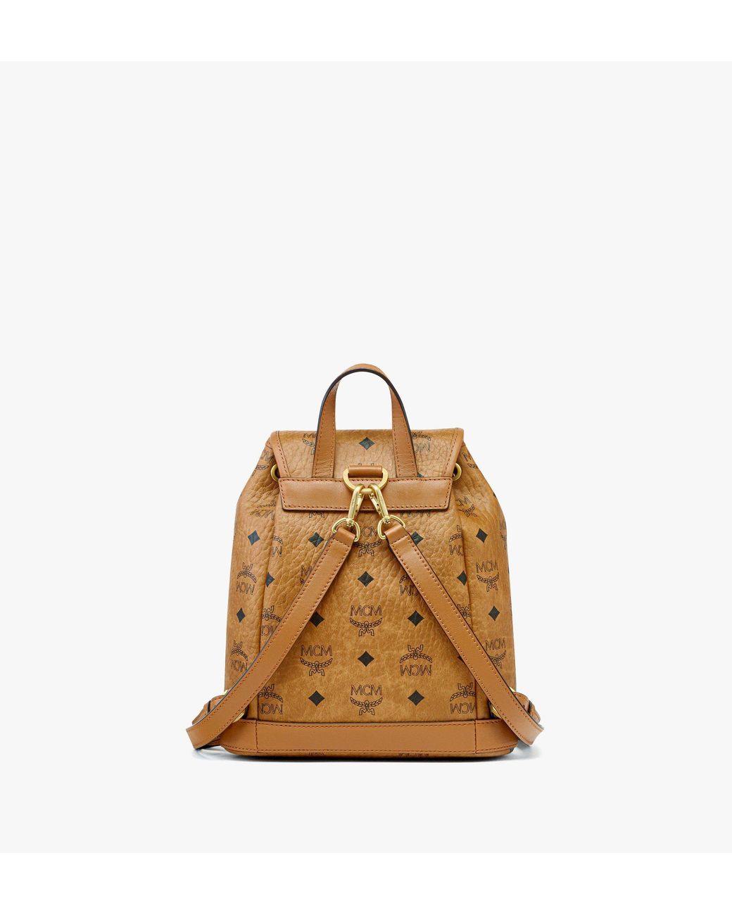 MCM Metallic Aren Drawstring Backpack In Visetos