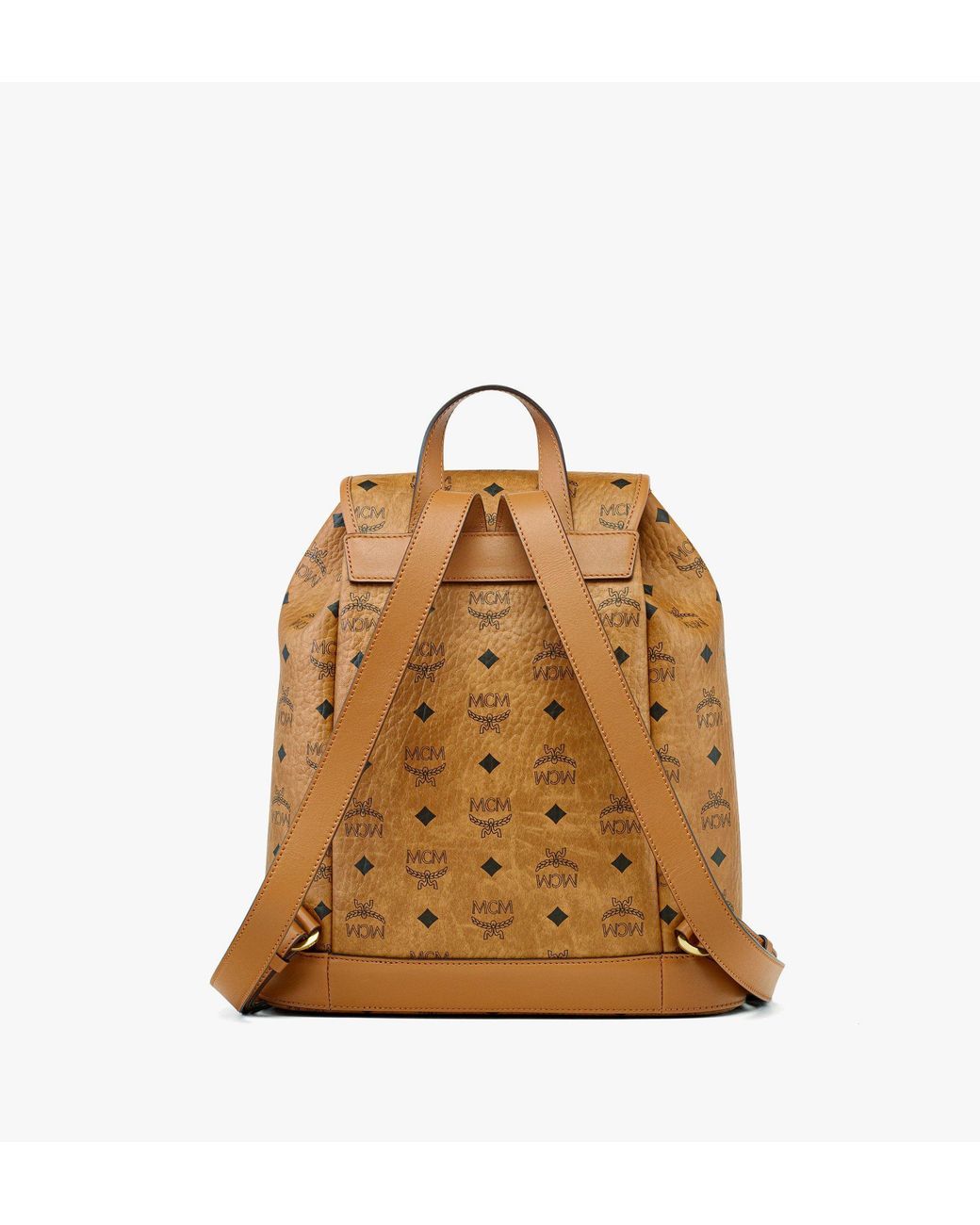 MCM Metallic Aren Drawstring Backpack In Visetos
