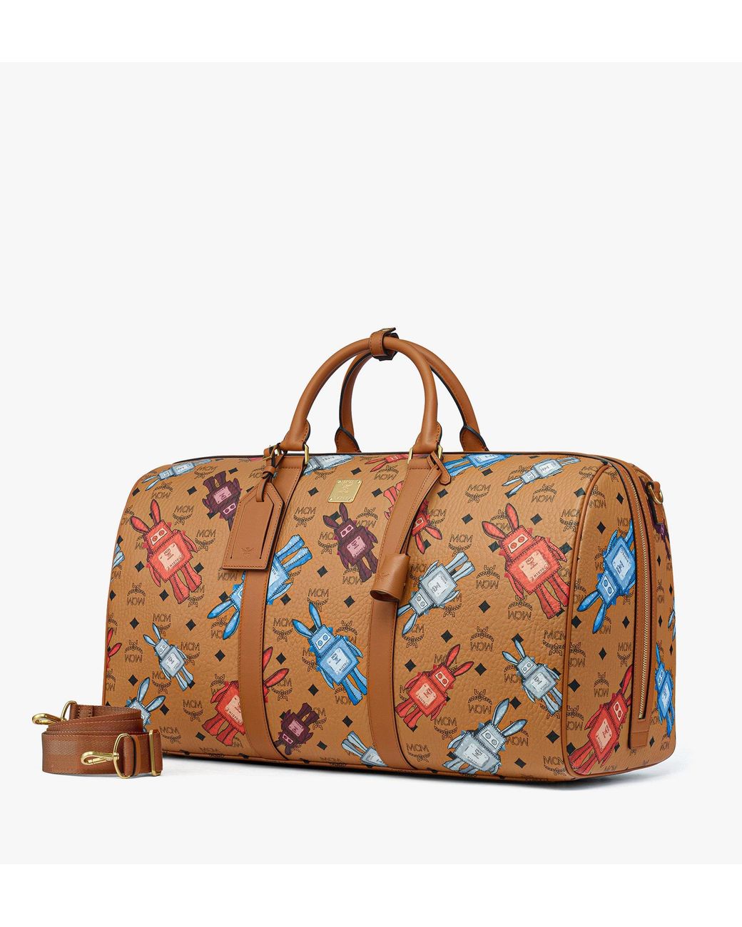 MCM Brown Ottomar Weekender Bag In Rabot Visetos for men